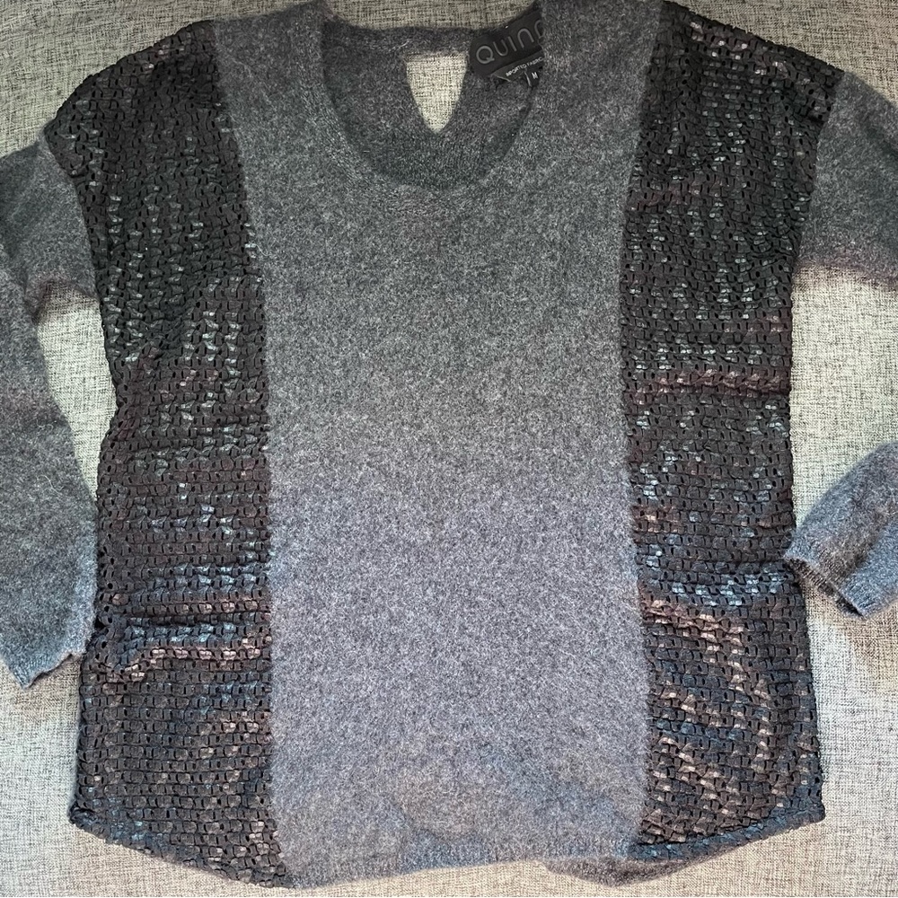 Quinn Dark Grey Cashmere Sweater